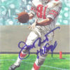 Jackie Smith Autographed St Louis Cardinals Goal Line Art Card Blue HOF 13288