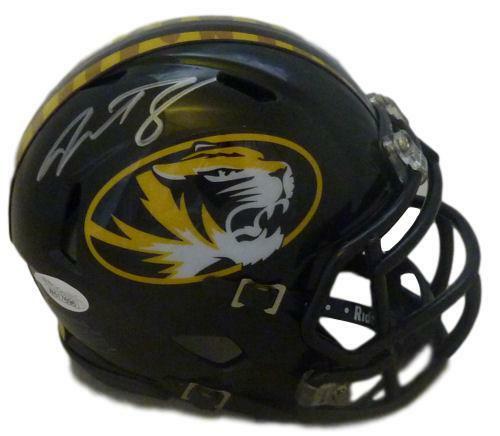 Justin Smith Autographed/Signed Missouri Tigers Speed Mini Helmet JSA 13297