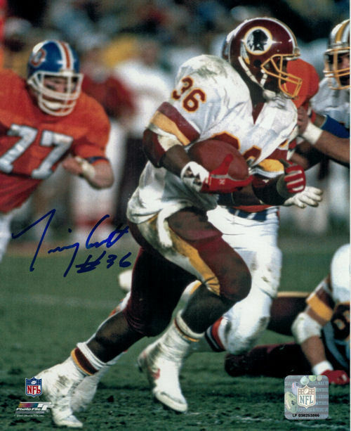 Timmy Smith Autographed/Signed Washington Redskins 8x10 Photo 13310