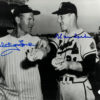 Whitey Ford & Warren Spahn Signed New York Yankees Braves 8x10 Photo JSA 13328