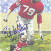 Bob St Clair Autographed San Francisco 49ers Goal Line Art Card Blue HOF 13333
