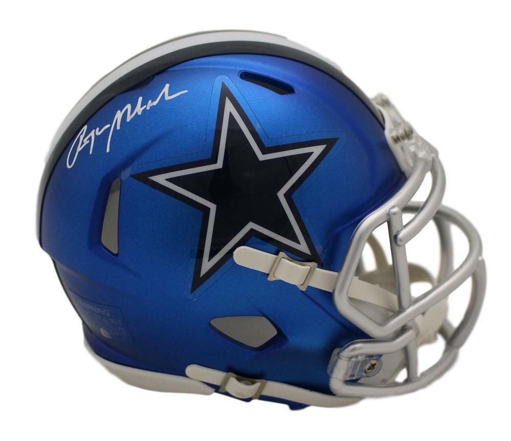 signed roger staubach football