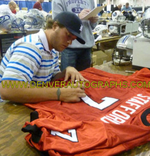 Matt Stafford Autographed/Signed Georgia Bulldogs Red XL Jersey 13342