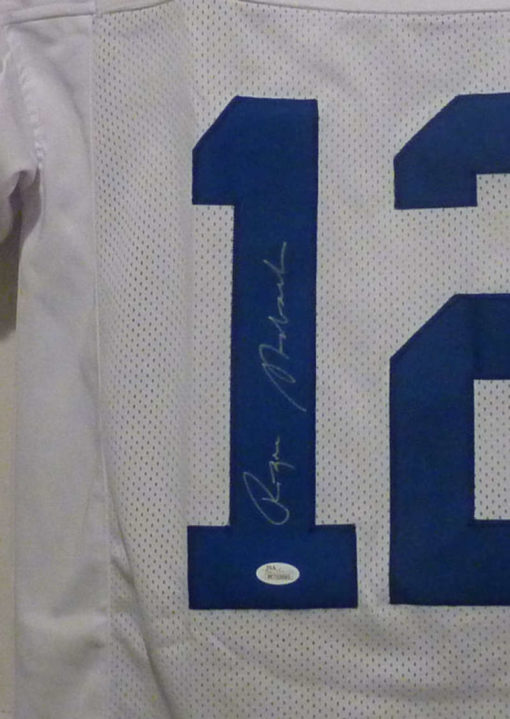 Roger Staubach Autographed/Signed Dallas Cowboys White XL Jersey JSA 13361