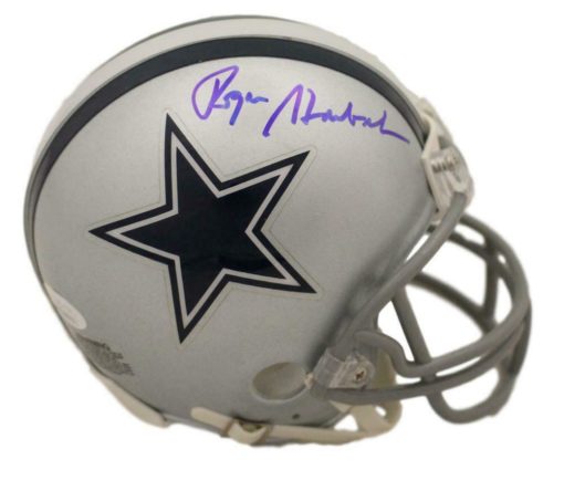 Roger Staubach Autographed/Signed Dallas Cowboys Mini Helmet JSA 13363