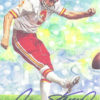 Jan Stenerud Autographed Kansas City Chiefs Goal Line Art Card Blue HOF 13374