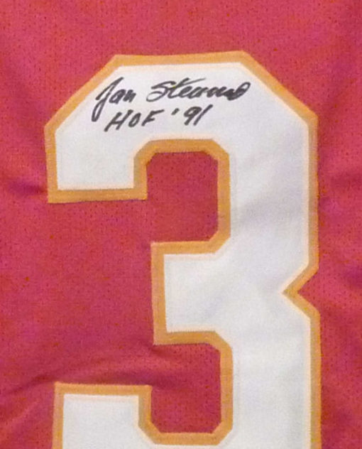 Jan Stenerud Autographed/Signed Kansas City Chiefs Red XL Jersey HOF 13375