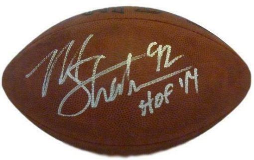 Michael Strahan Autographed New York Giants NFL Official Football HOF JSA 13386