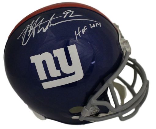 Michael Strahan Autographed New York Giants Replica Helmet HOF JSA 13392