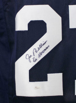 Joe Bellino Autographed/Signed Navy Blue XL Jersey Heisman 60 JSA 13420