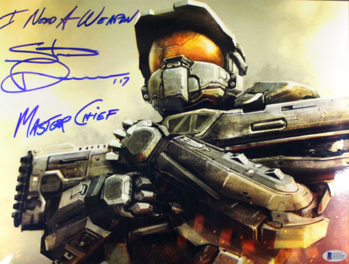 Steve Downes Autographed/Signed Halo 11x14 Photo Master Chief BAS 13424