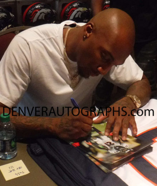 Aqib Talib Autographed/Signed Denver Broncos SB 50 8x10 Photo JSA 13427 PF