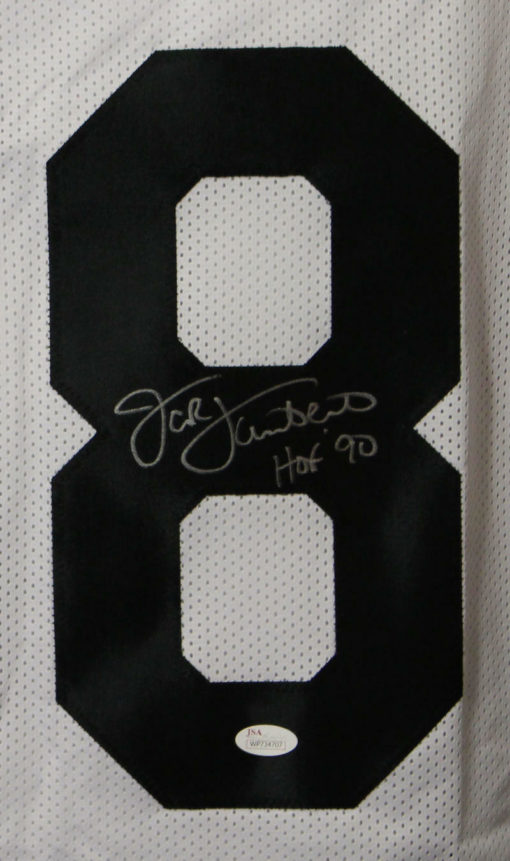 Jack Lambert Autographed Pittsburgh Steelers White XL Jersey HOF JSA 13468