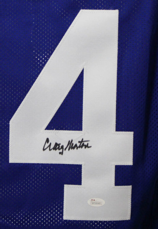 Craig Morton Autographed/Signed Dallas Cowboys XL Blue Jersey JSA 13470
