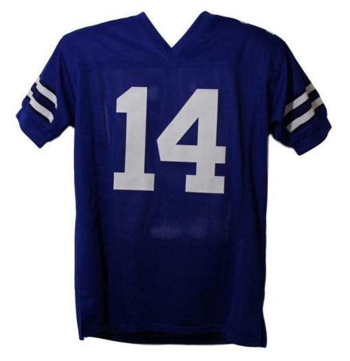 Craig Morton Autographed/Signed Dallas Cowboys XL Blue Jersey JSA 13470