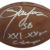 Lawrence Taylor Autographed Official NFL Football SB XXI XXV Champs JSA 13472