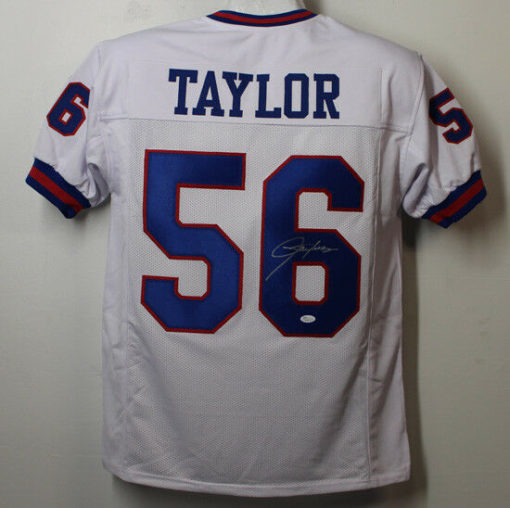 Lawrence Taylor Autographed/Signed New York Giants White XL Jersey JSA 13481