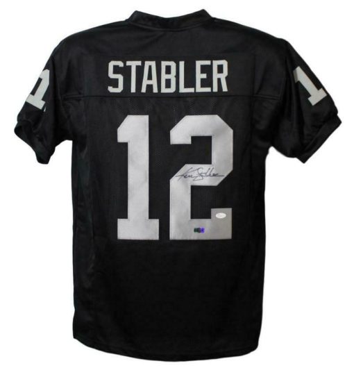 Ken Stabler Autographed/Signed Oakland Raiders XL Black Jersey JSA 13484