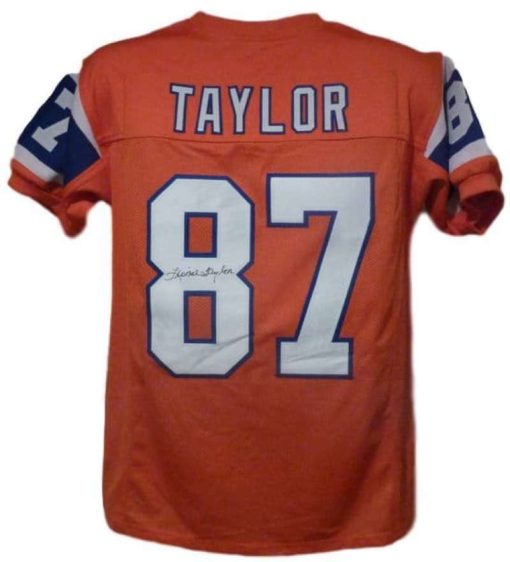 Lionel Taylor Autographed/Signed Denver Broncos XL Orange Jersey 13491