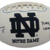 Manti Te'o Autographed Notre Dame Logo Football Play Like A Champion JSA 13503