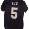 Manti Te'o Autographed/Signed Notre Dame Fighting Irish Blue XL Jersey 13506