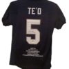 Manti Te'o Autographed Notre Dame Fighting Irish Blue XL Stat Jersey JSA 13507