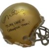 Manti Te'o Signed Notre Dame Mini Helmet Play Like A Champion Today BAS 13515