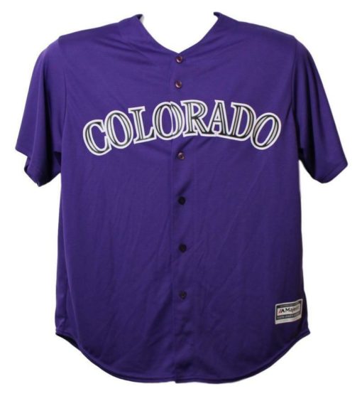 Nolan Arenado Autographed/Signed Colorado Rockies Purple XL Jersey FAN 13528