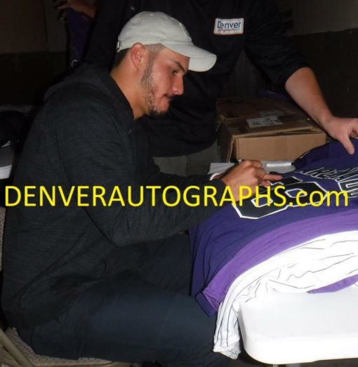 Nolan Arenado Autographed/Signed Colorado Rockies Purple XL Jersey FAN 13528