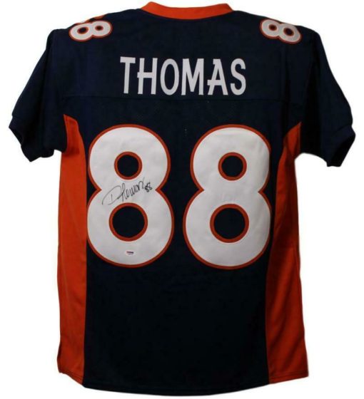 Demaryius Thomas Autographed Denver Broncos Blue Size XL Jersey PSA 13538