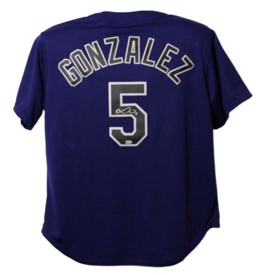 Carlos Gonzalez Autographed/Signed Colorado Rockies XXL Purple Jersey 13571