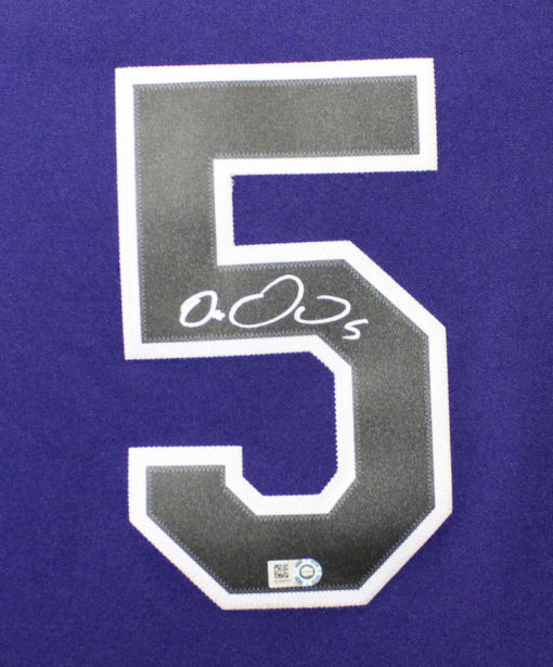 Carlos Gonzalez Autographed/Signed Colorado Rockies XXL Purple Jersey 13571