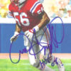 Andre Tippett Autographed Patriots Goal Line Art Card Blue HOF 13590