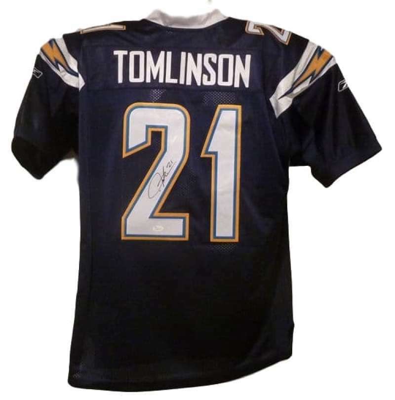 LaDainian Tomlinson Signed San Diego Chargers XL Reebok Blue Jersey JSA 13612