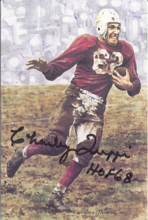 Charlie Trippi Autographed Chicago Cardinals Goal Line Art Card w/HOF 68 13621