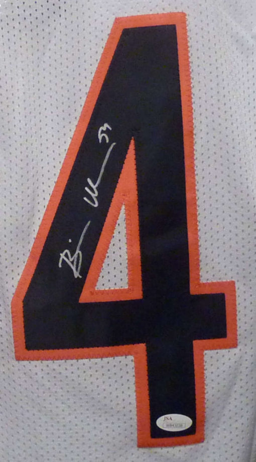 Brian Urlacher Autographed Chicago Bears White Reebok XL Jersey JSA 13655