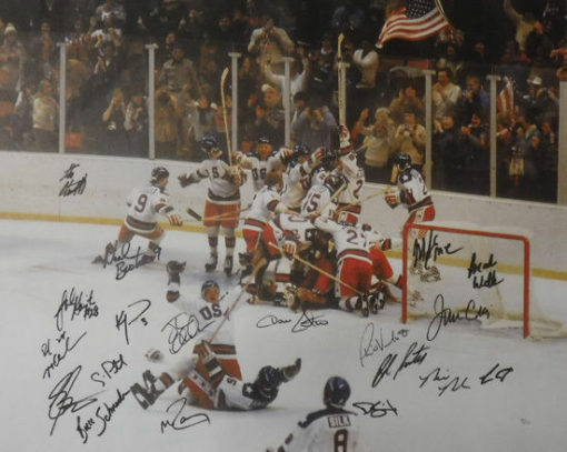 1980 USA Hockey Team Signed 24x30 Canvas Suter Miracle On Ice 19 Sigs JSA 13661