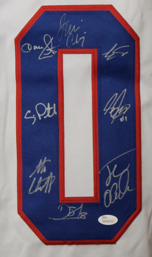 1980 USA Miracle On Ice Olympic Hockey Signed White XL Jersey 15 Sigs JSA 13662