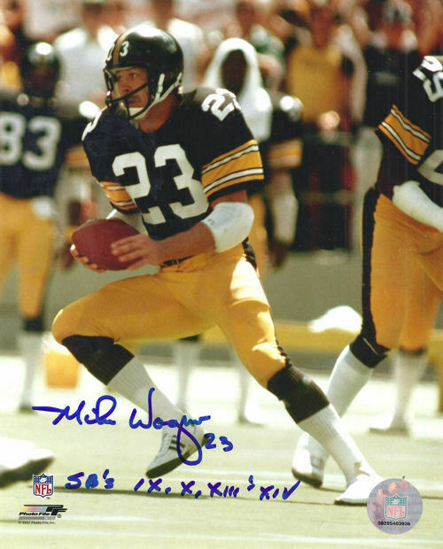Mike Wagner Signed Pittsburgh Steelers 8x10 Photo SB IX X XIII & XIV 13688