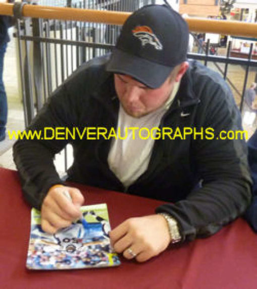 JD Walton Autographed/Signed Denver Broncos 8x10 Photo  13701