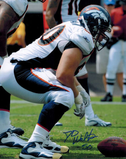 JD Walton Autographed/Signed Denver Broncos 8x10 Photo  13701