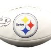 Hines Ward Autographed/Signed Pittsburgh Steelers White Logo Football JSA 13710