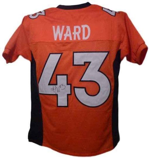 TJ Ward Autographed/Signed Denver Broncos Orange XL Jersey 13719