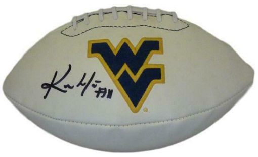 Kevin White Autographed West Virginia Mountaineers Logo Football JSA 13796