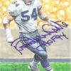 Randy White Autographed Dallas Cowboys Goal Line Art in Blue HOF 13805