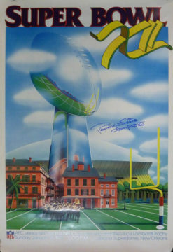 Randy White Autographed/Signed Dallas Cowboys Super Bowl XII Poster JSA 13808