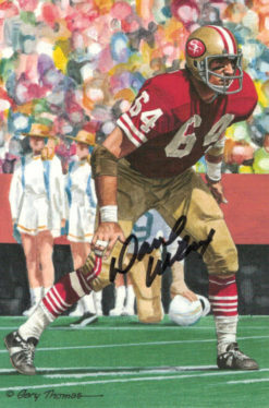 Dave Wilcox Autographed San Francisco 49ers Goal Line Art Card Black N/O 13810