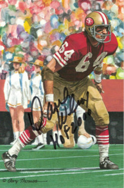 Dave Wilcox Autographed San Francisco 49ers Goal Line Art GLAC Black HOF 13811