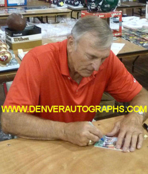 Dave Wilcox Autographed San Francisco 49ers Goal Line Art Card Blue HOF 13812