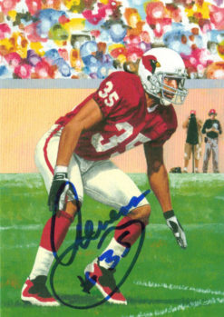 Aeneas Williams Signed Arizona Cardinals Goal Line Art Card in Blue 13823